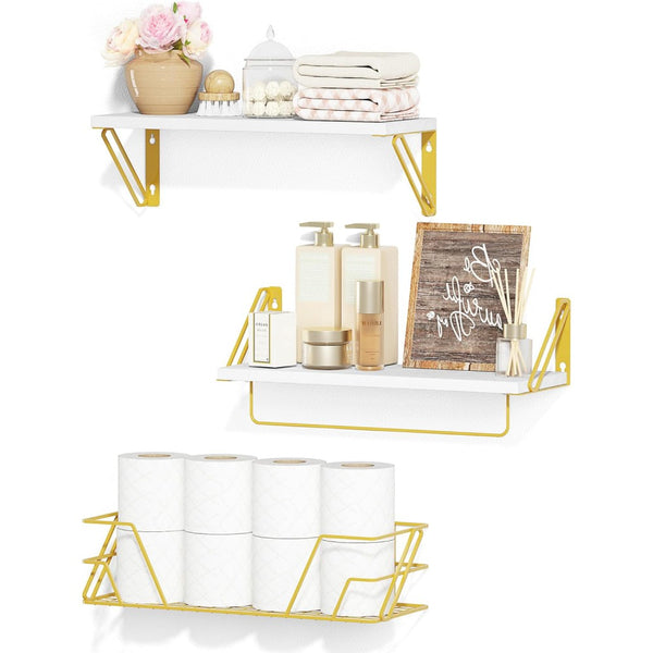 2+1 Wall-Mounted Shelves for Home