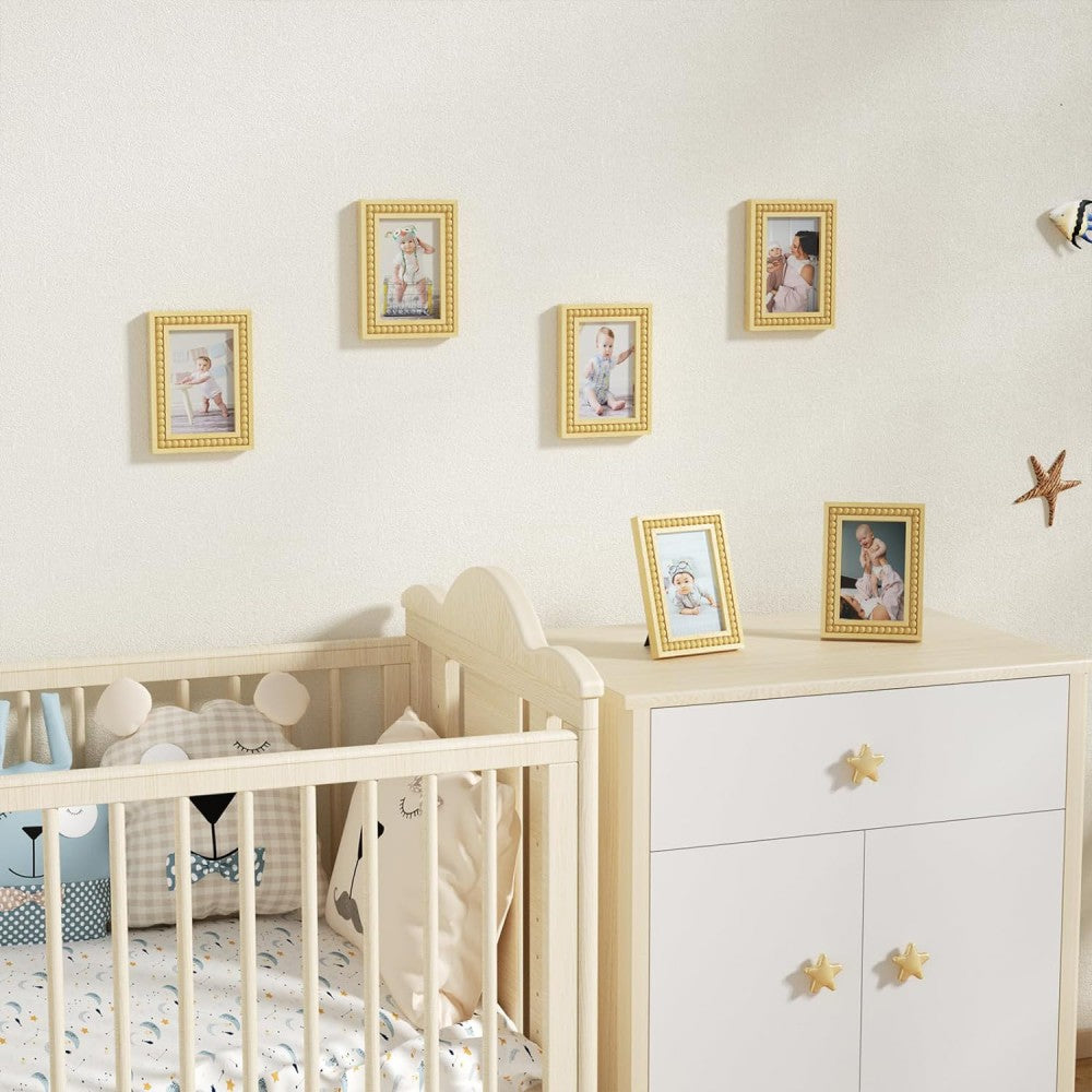 6-Piece Wood Bead Picture Frame Set – Agonee Innovation